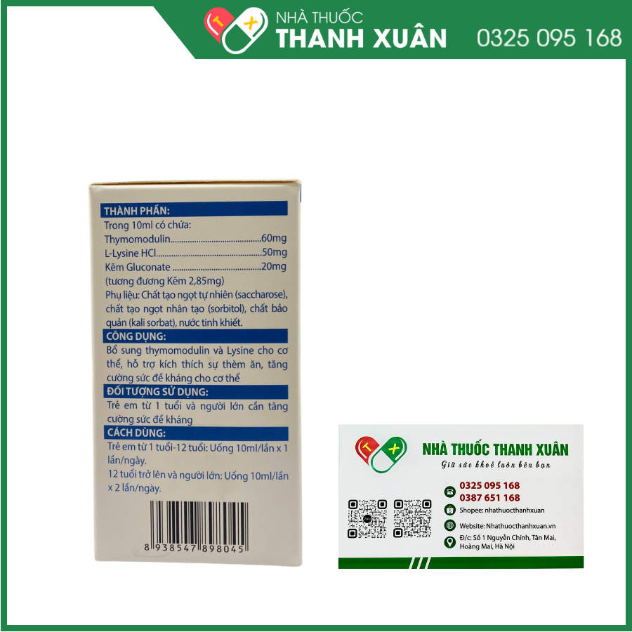 Thydolin + giúp tăng cường sức đề kháng cho cơ thể bé